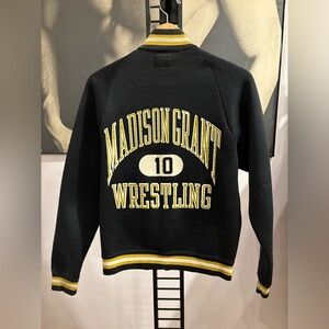 Vintage Black and Gold Champion Black and Gold College Wrestling Jacket 1950s